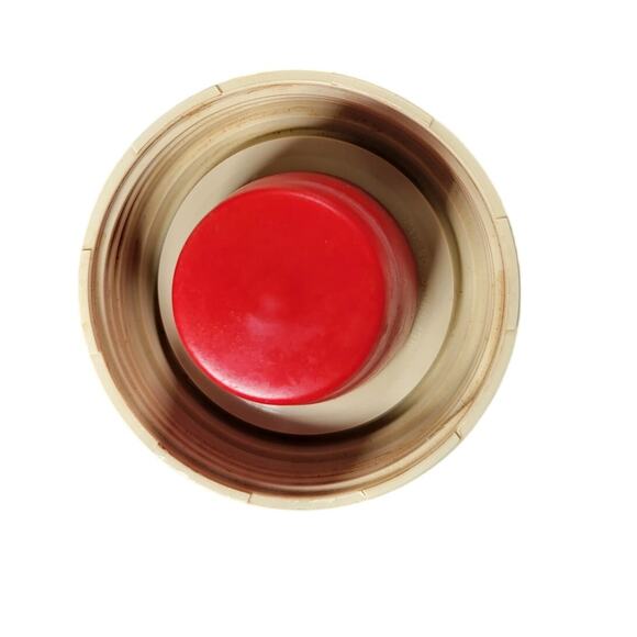 Vintage Thermos Brand 2404 Quart-Size Vacuum Flask Beige w/ Cups & Lid - Picture 6 of 13